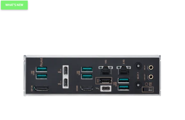 ASUS PROART Z890-CREATOR WIFI, Intel, LGA 1851 (Socket V1), Intel Core Ultra (Series 2), LGA 1851, DDR5-SDRAM, 192 GB