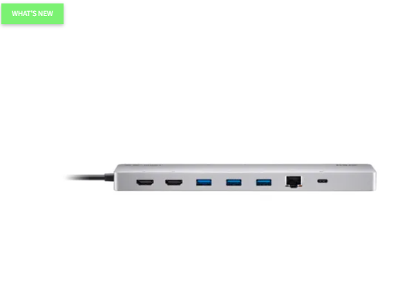 ATEN UH3240, USB Type-C, 3.5mm, HDMI, RJ-45, USB 3.2 Gen 1 (3.1 Gen 1) Type-A, USB 3.2 Gen 1 (3.1 Gen 1) Type-C, MicroSD (TransFlash), MicroSDHC, MicroSDXC, SD, SDHC, SDXC, 60 Hz, 3840 x 2160 pixels, Silver